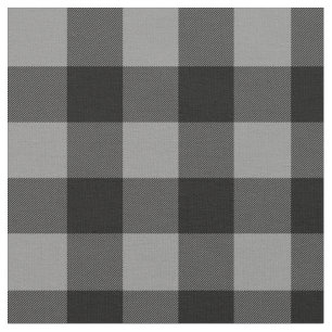 Buffalo Karo Grey and Black Squares Kariert Stoff