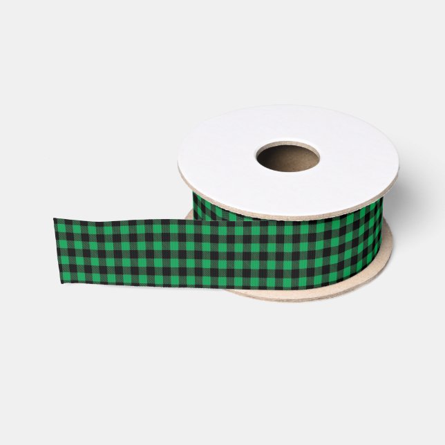 Buffalo-Karo-Grosgrainband Ripsband (Spule)