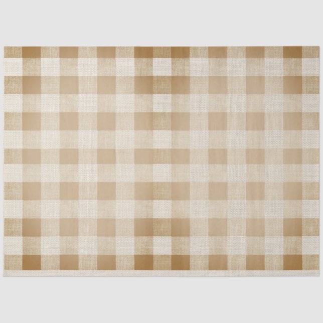 Buffalo Karo Grunge Decoupage Seidenpapier (Vorderseite)