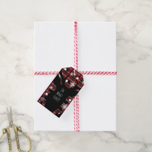 Buffalo Karo Hirsch Schneeflocken Weihnachtsfeier Geschenkanhänger
