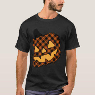 Buffalo-Karo-Jack-O-Lantern-Süßer-Herbst-Kürbis T-Shirt