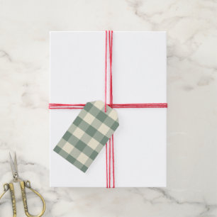 Buffalo Karo Kariert Green Gingham Holiday Gift Ta Geschenkanhänger