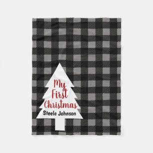 Buffalo Karo Kariert & Trete Mein erstes Weihnacht Fleecedecke