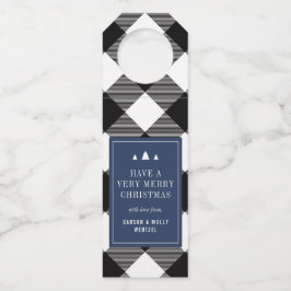 Buffalo Karo Kariert Weihnachten Personalisiertes Flaschenanhänger