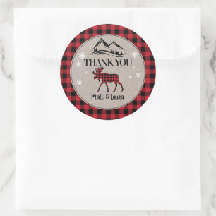 Buffalo Karo Lumberjack Danke Runder Aufkleber