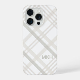 Buffalo-Karo-modern-minimalistisches-Monogramm Anf iPhone 15 Pro Hülle
