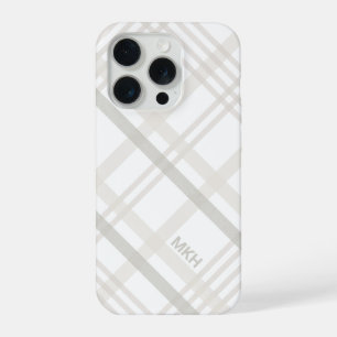 Buffalo-Karo-modern-minimalistisches-Monogramm-Ini iPhone 15 Pro Hülle