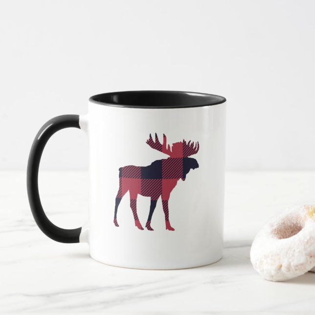 Buffalo Karo Moose Wilderness Cabin Tasse (Mit Donut)