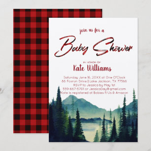 Buffalo Karo Mountain Baby Shower Einladung