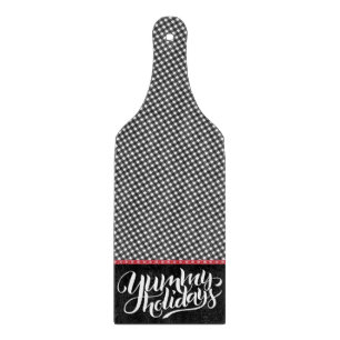 Buffalo Karo Muster Typografie Rot Schwarz Schneidebrett