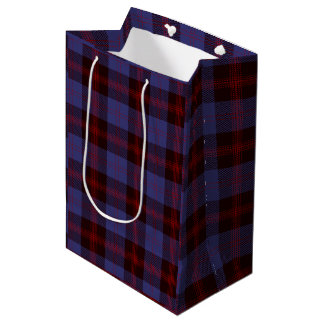 Buffalo-Karo navyblau rot Mittlere Geschenktüte