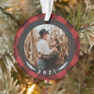 Buffalo Karo Paare Erste Weihnachten Ornament