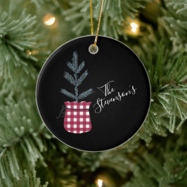 Buffalo Karo Pine Tree Personalisierter Name Keramik Ornament