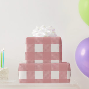 Buffalo Karo Pink Mauve Einfach Stilvoll Kariert Geschenkpapier