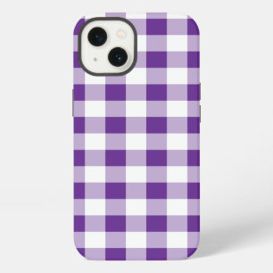 Buffalo-Karo-Plaid-Muster Mädchenhaft Lila Weiß iPhone 13 Hülle