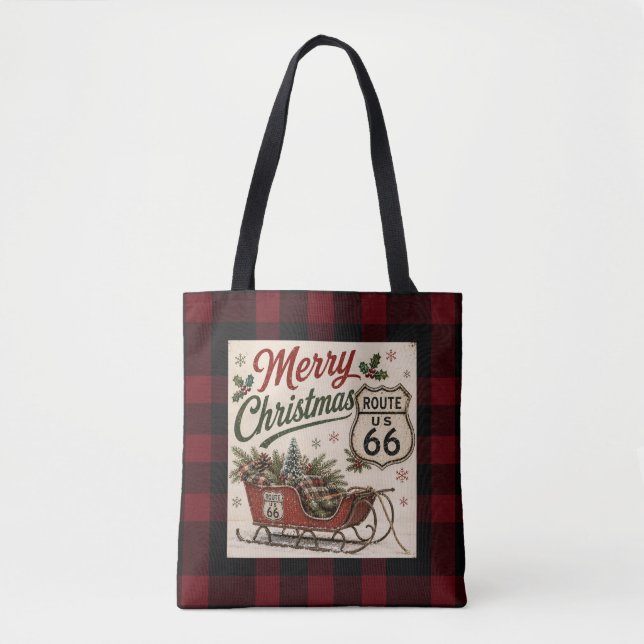 Buffalo-Karo-Plaid Route 66 Weihnachtsstil (Vorderseite)