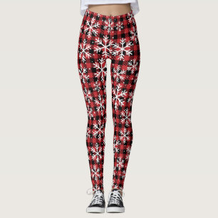 Buffalo-Karo-Plätzchen-Wintermuster Leggings