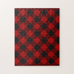 Buffalo Karo Red Tartan Kariertes Muster Puzzle