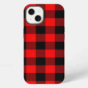 Buffalo Karo Rot und Schwarz Holzfäller Karo Dekor iPhone 13 Hülle