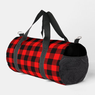 Buffalo Karo Rot und Schwarz Lumberjack Karierte D Duffle Bag