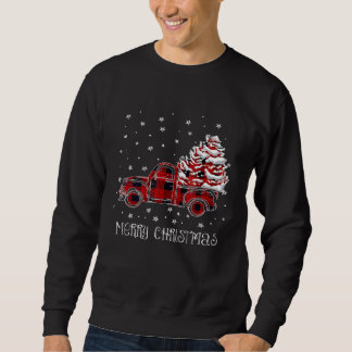 Buffalo Karo Roter LKW Vintage Weihnachten Land  Sweatshirt