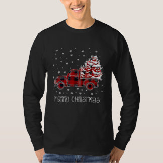 Buffalo Karo Roter LKW Vintage Weihnachten Land  T-Shirt
