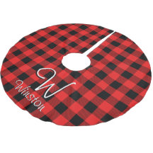 Buffalo Karo Rotes Kariertes Monogramm Polyester