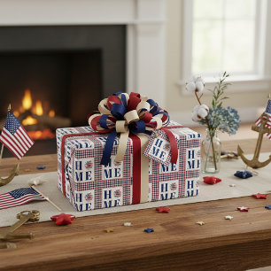 Buffalo-Karo-Sonnenblume "Zuhause"  Geschenkpapier