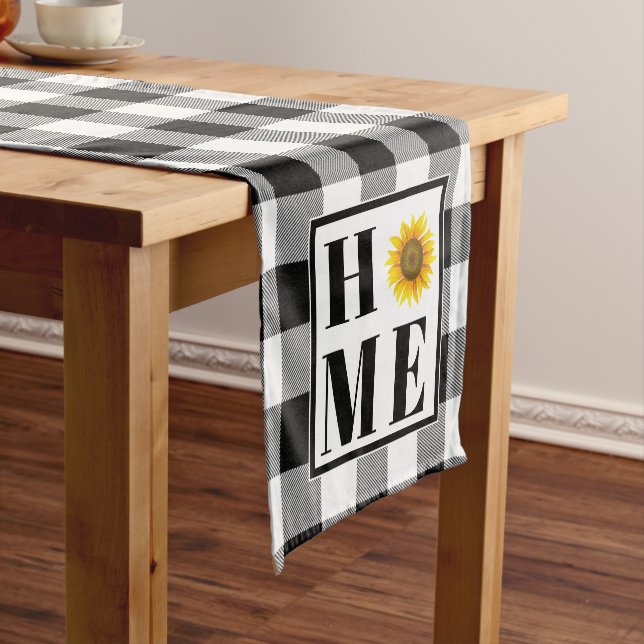 Buffalo Karo Sonnenblume "Zuhause" Kurzer Tischläufer (Beispiel)