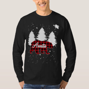 Buffalo Karo Tante Bär Weihnachtsbaum Pyjama Fa T-Shirt