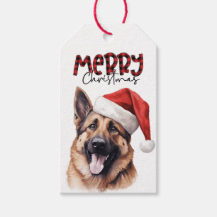 Buffalo-Karo Text Deutsche-Schäferhund-Hund Weihna Geschenkanhänger