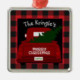 Buffalo Karo Vintag Truck Personalisiert Ornament Aus Metall