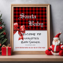 Buffalo-Karo-Wasserfarbe-Schleife-Baby-Shower-Will