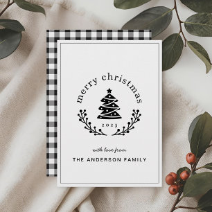 Buffalo Karo Weihnachtsbaum Globe Frohe Weihnachte Feiertagskarte