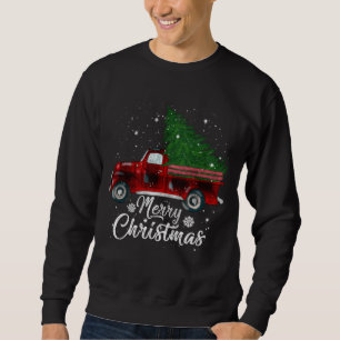 Buffalo Karo Weihnachtsbaum Roter LKW Vintage Cos Sweatshirt