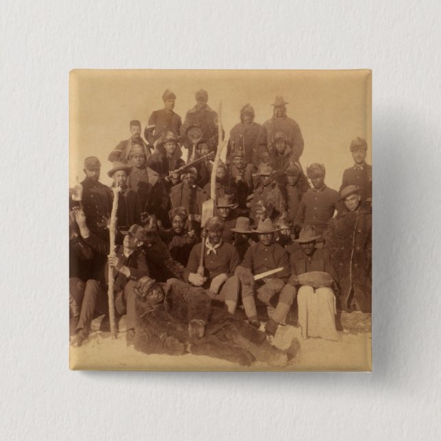 Buffalo-Krieger: Amerikanische Kampferei Button (Vorderseite)