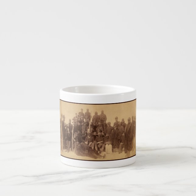 Buffalo-Krieger: Amerikanische Kampferei Espressotasse (Vorderseite)