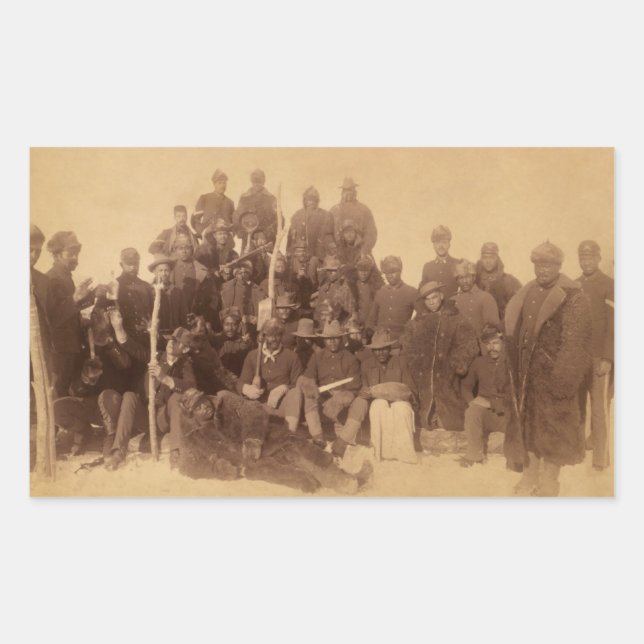 Buffalo-Krieger: Amerikanische Kampferei Rechteckiger Aufkleber (Vorderseite)