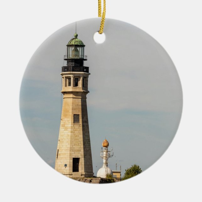 Buffalo Lighthouse Keramik Ornament (Vorne)