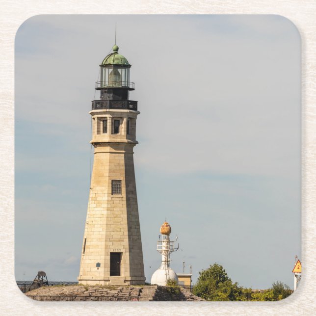 Buffalo Lighthouse Rechteckiger Pappuntersetzer (Vorderseite)