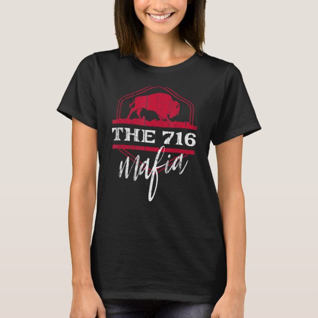 Buffalo Mafia für den Code 716 Area Code Buffalo N T-Shirt (Vorderseite)