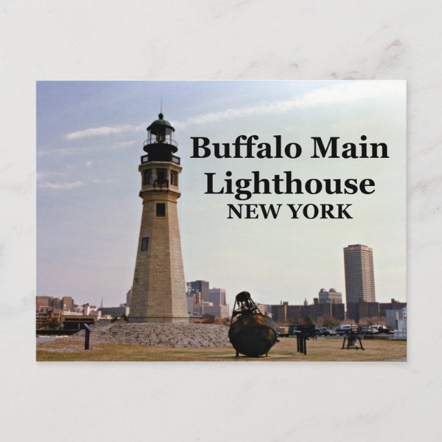 Buffalo Main Lighthouse, New York Postcard Postkarte (Vorderseite)