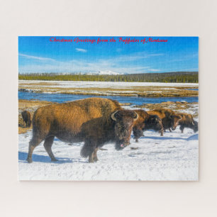 Buffalo Montana.Weihnachtsgrüße Puzzle