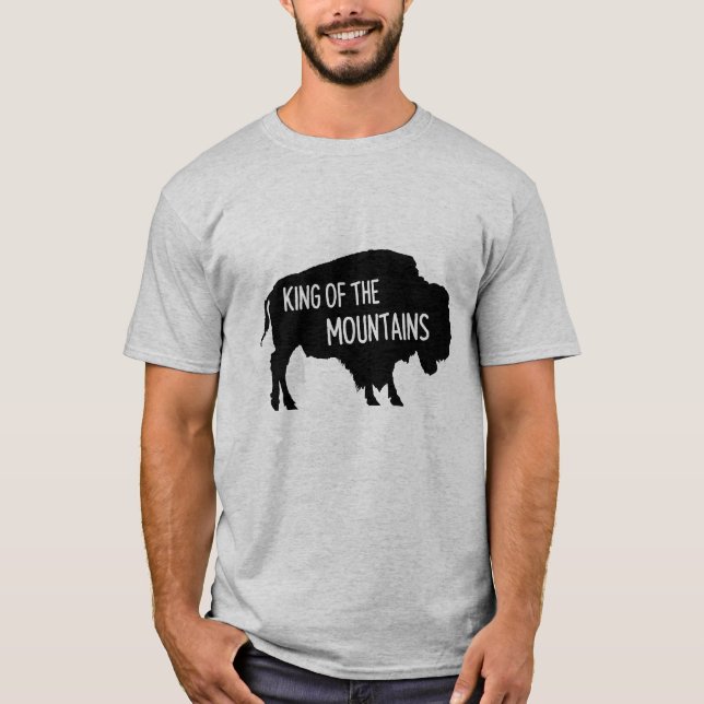 Buffalo Mountains Geschenk - König der Berge T-Shirt (Vorderseite)