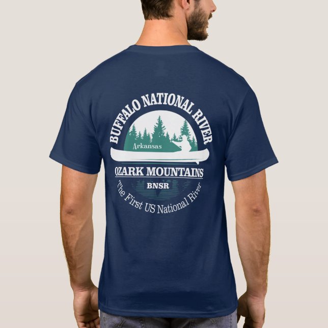 Buffalo National River (Kanu) T-Shirt (Rückseite)