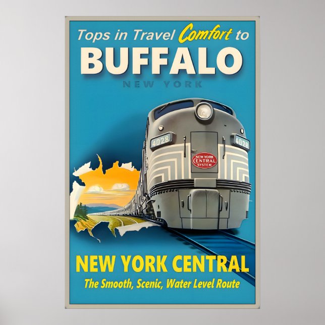 Buffalo New York Central Railroad Tops in Travel Poster (Vorne)