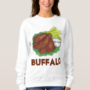 Buffalo New York Chicken Wings Celery Sweatshirt