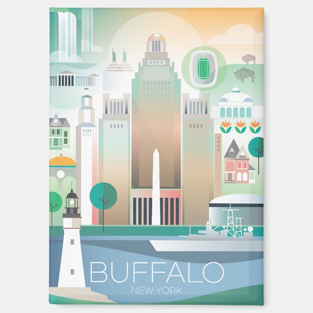 Buffalo, New York Kühlschrank Magnet (Vorderseite)
