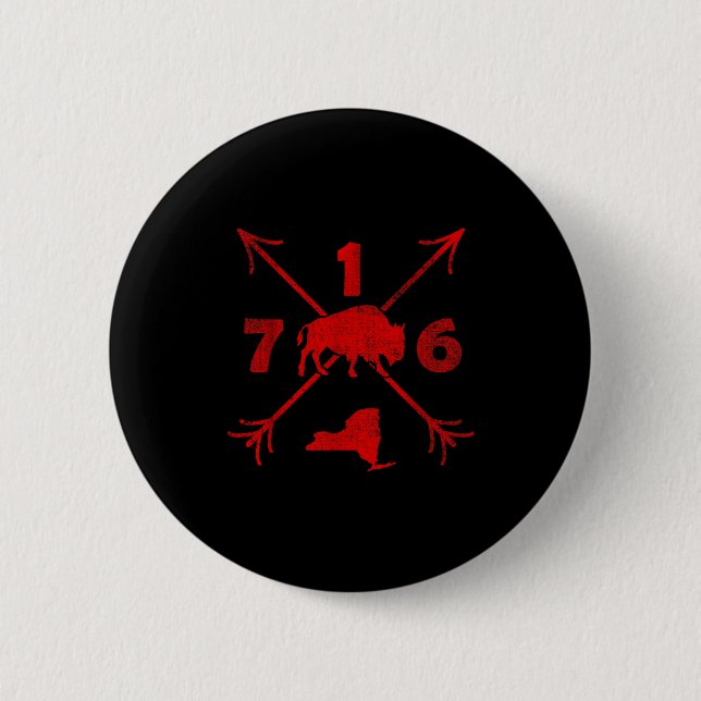 Buffalo New York Ny _ Vorwahl 716  Button (Vorderseite)