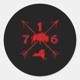 Buffalo New York Ny _ Vorwahl 716 Runder Aufkleber